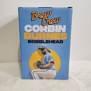 NIB Brew Crew Corbin Burnes Milwaukee Brewers 2023 Exclusive Bobblehead